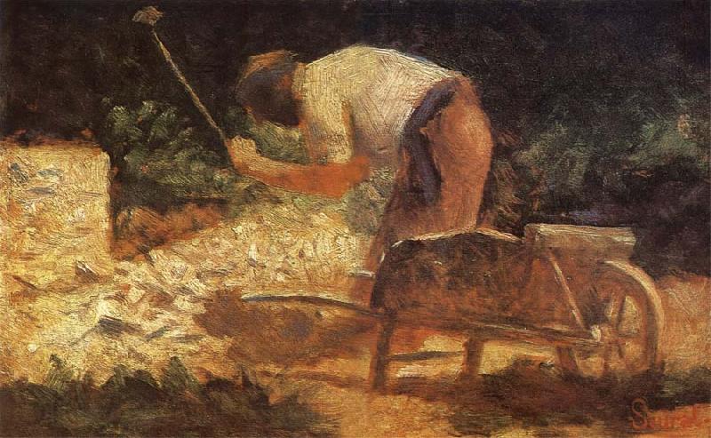 Georges Seurat The Worker Break up the Stone Spain oil painting art